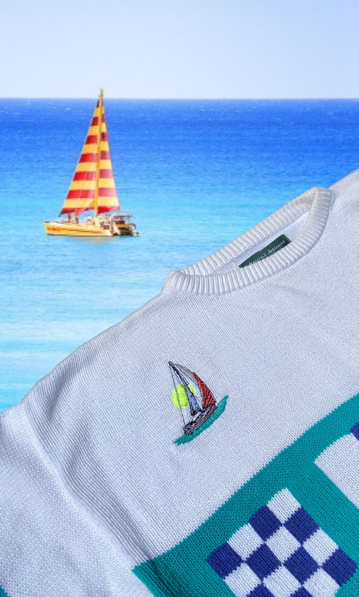 AA Yacht Flag Sweater Mens L/XL