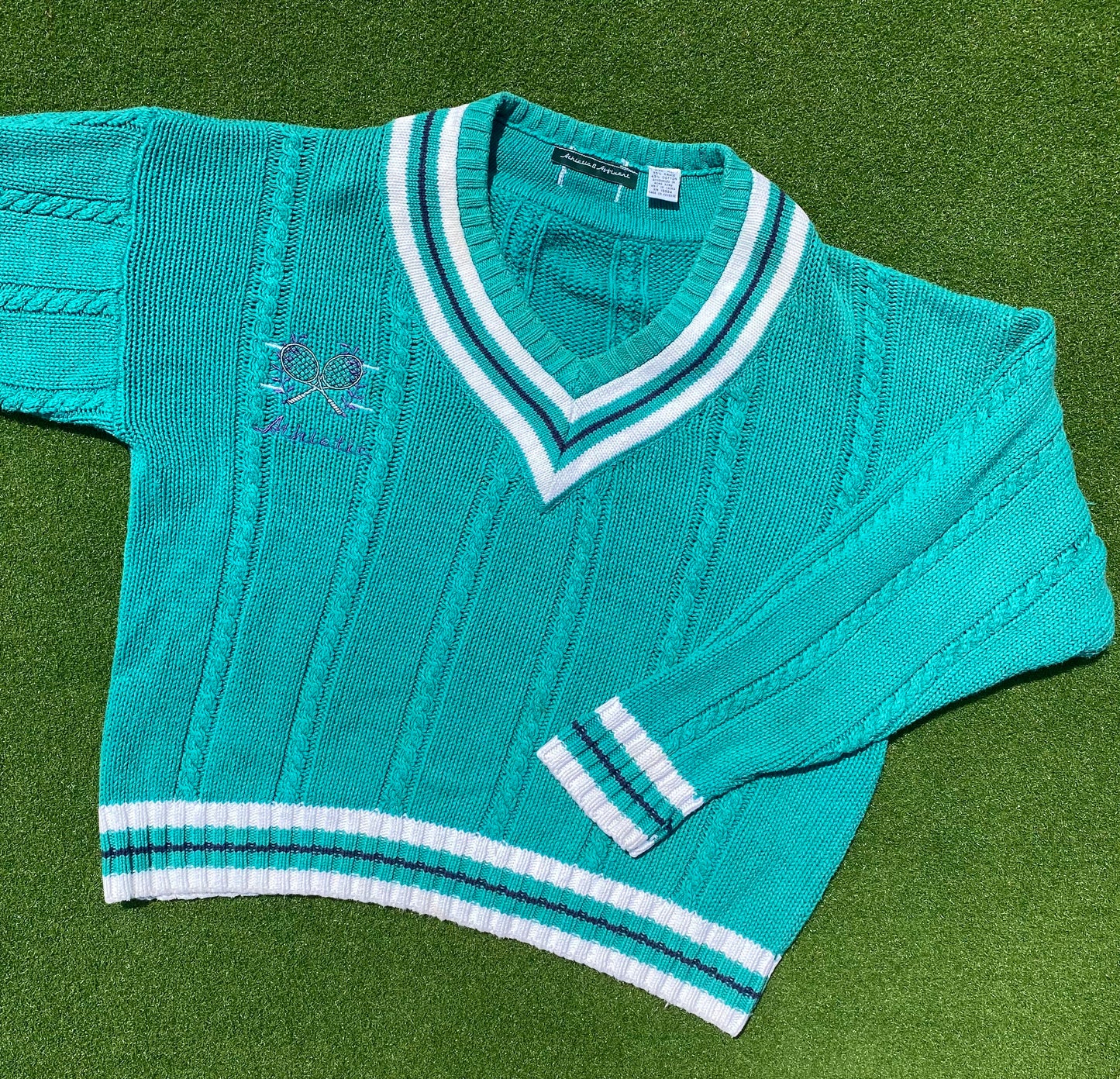 The AA “Teal Tennis” Cable Knit (Mens XL)