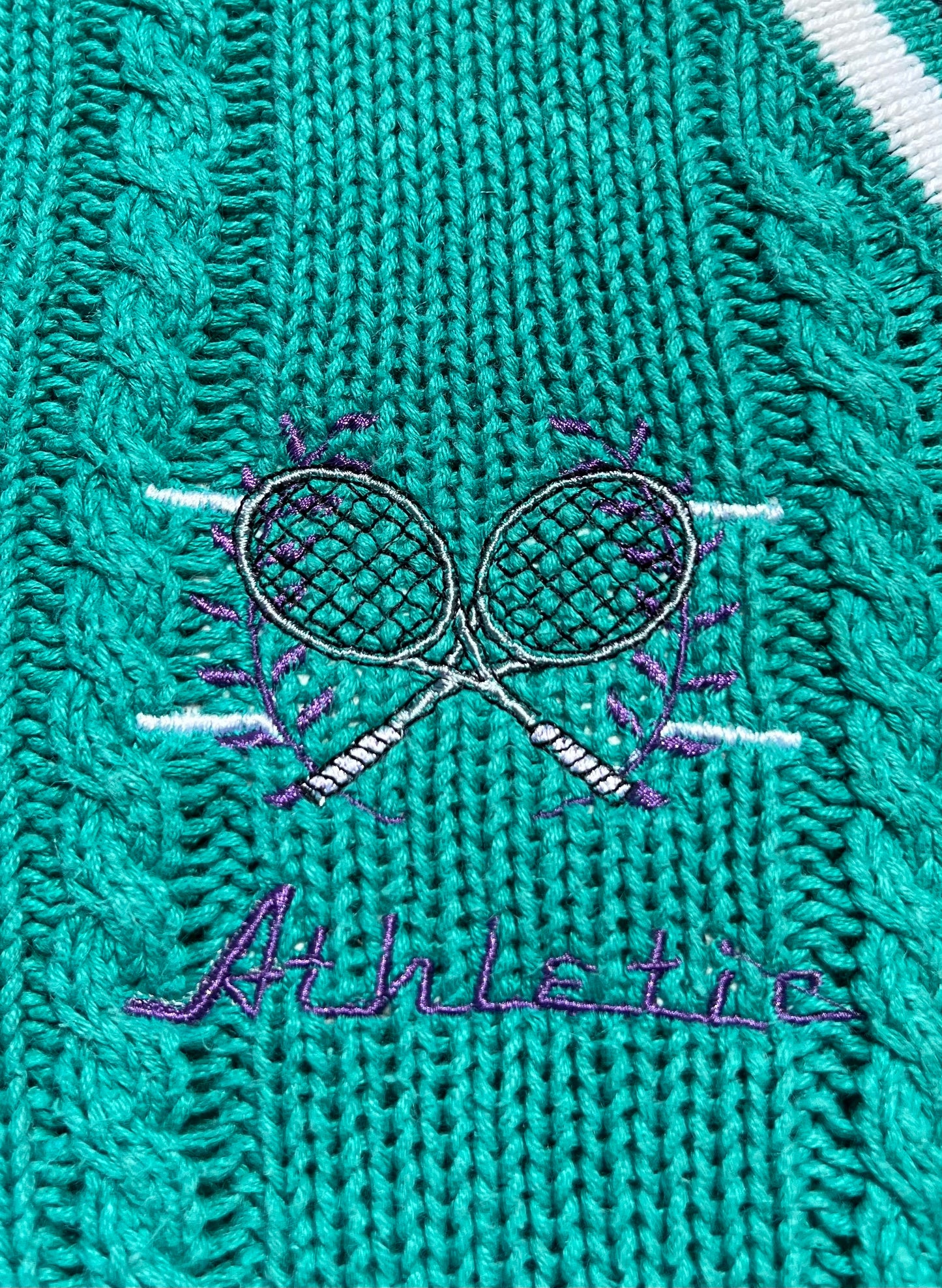 The AA “Teal Tennis” Cable Knit (Mens XL)