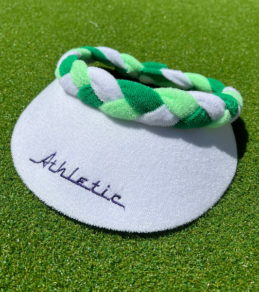 AA Mint and Kelly Green Terry Cloth Visor