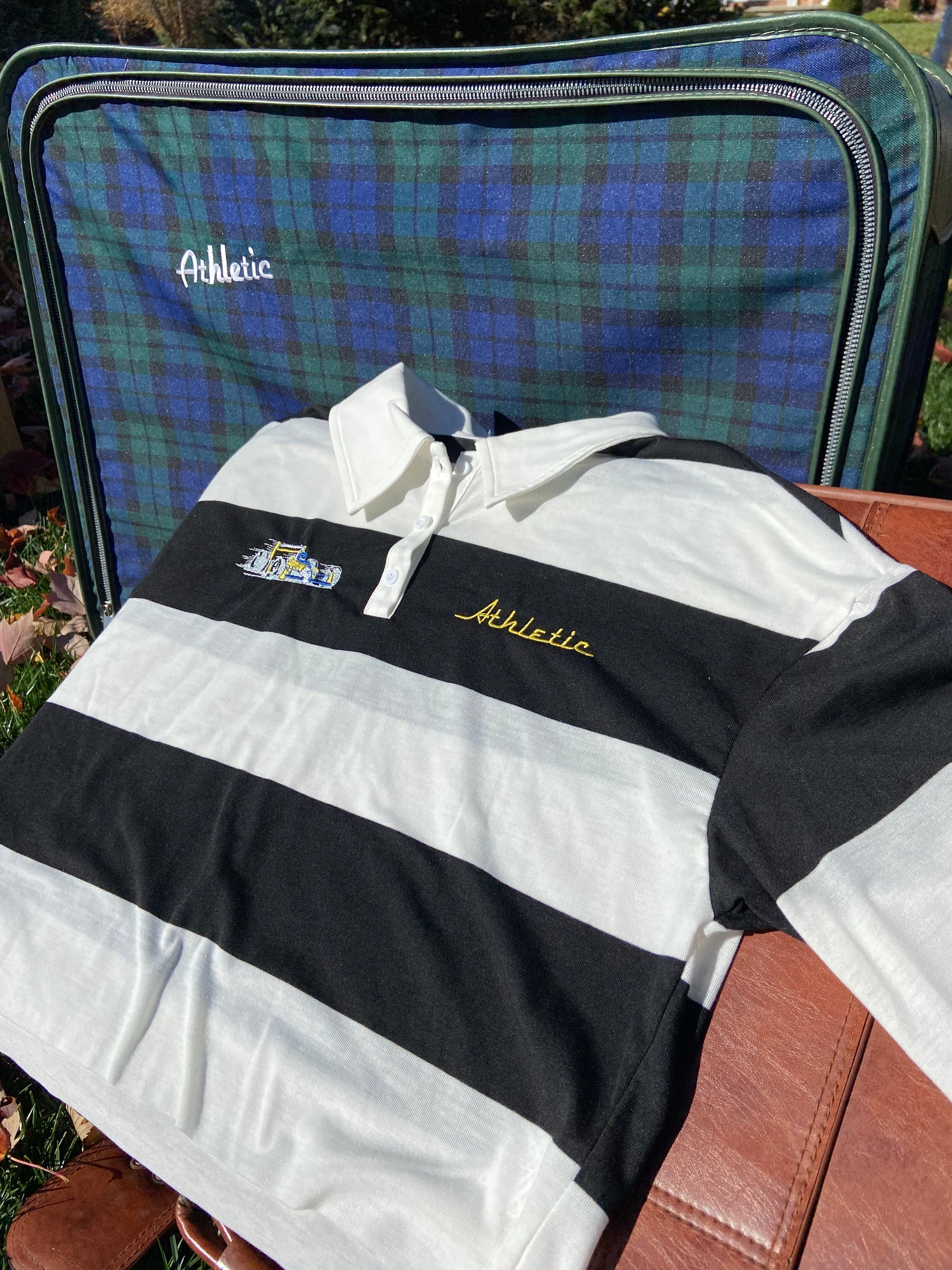Vintage polo top crop rugby shirt